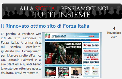 Miccichè blog Forza Italia