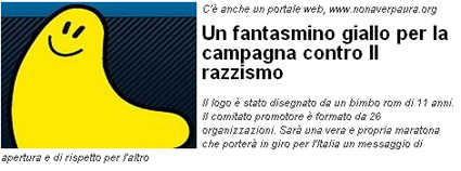 Logo campagna contro il razzismo