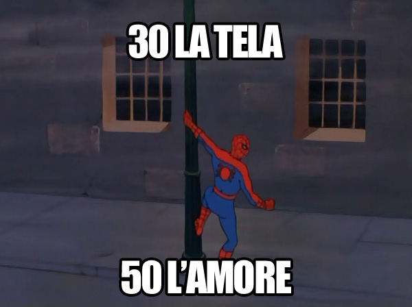 60s Spider-Man meme ita - Prostituzione 30 bocca 50 amore