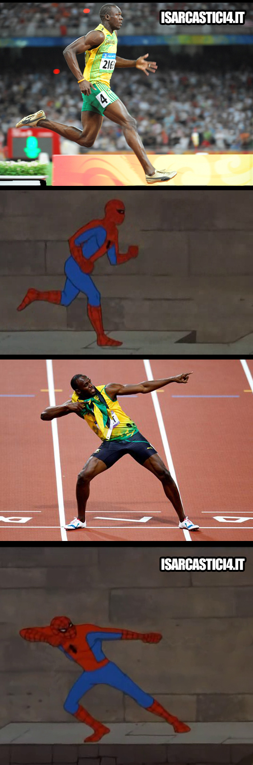 60s Spider-Man meme ita - Usain Bolt, learn from the best