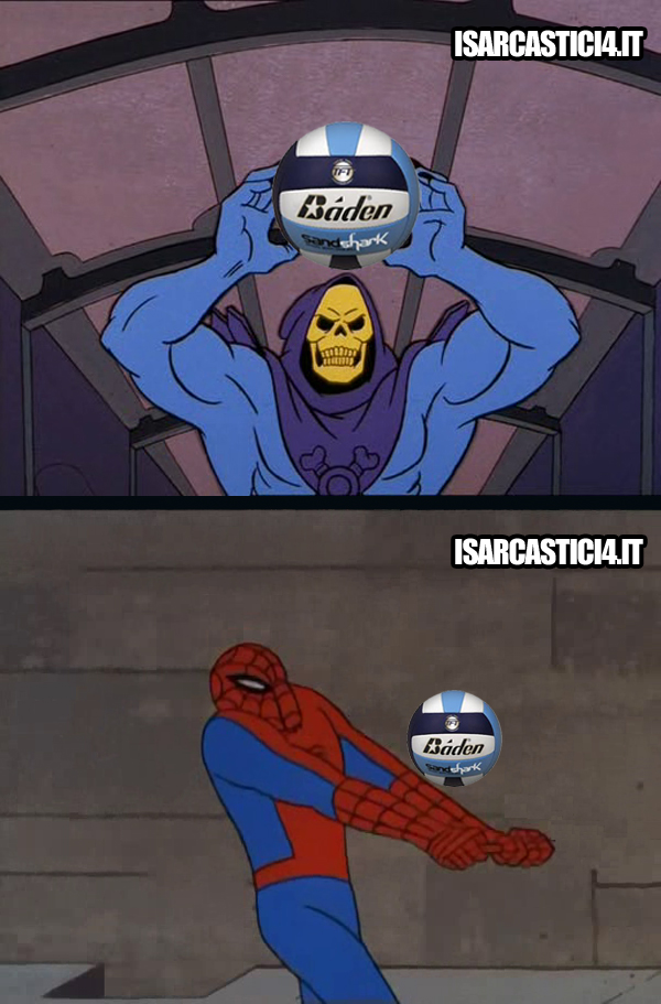 60s Spider-Man & Skeletor meme ita - Beach volley