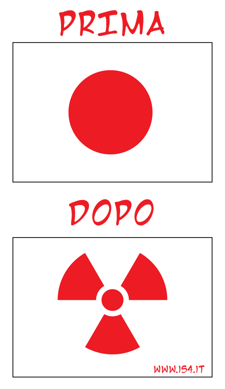 Bandiera Giappone - incidente nucleare