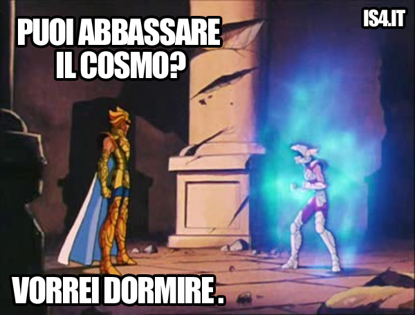 Cavalieri dello zodiaco meme ita - Ioria e Pegasus