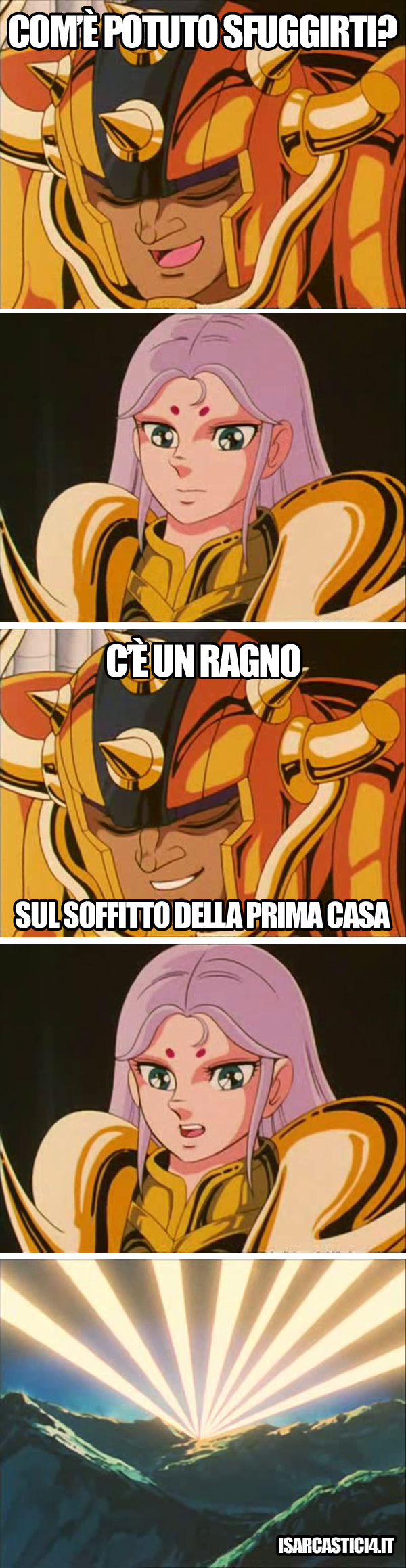 Cavalieri dello zodiaco meme ita - Kill it with gold