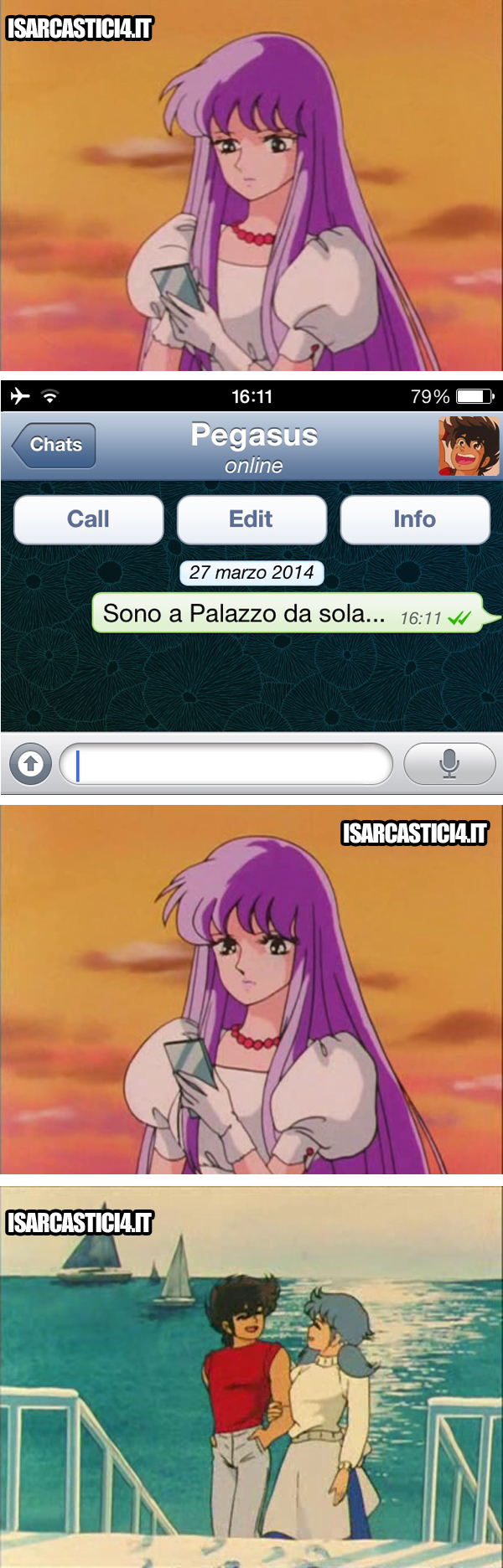 Cavalieri dello zodiaco meme ita - Pegasus e Lady Isabel, piccoli problemi di cuore