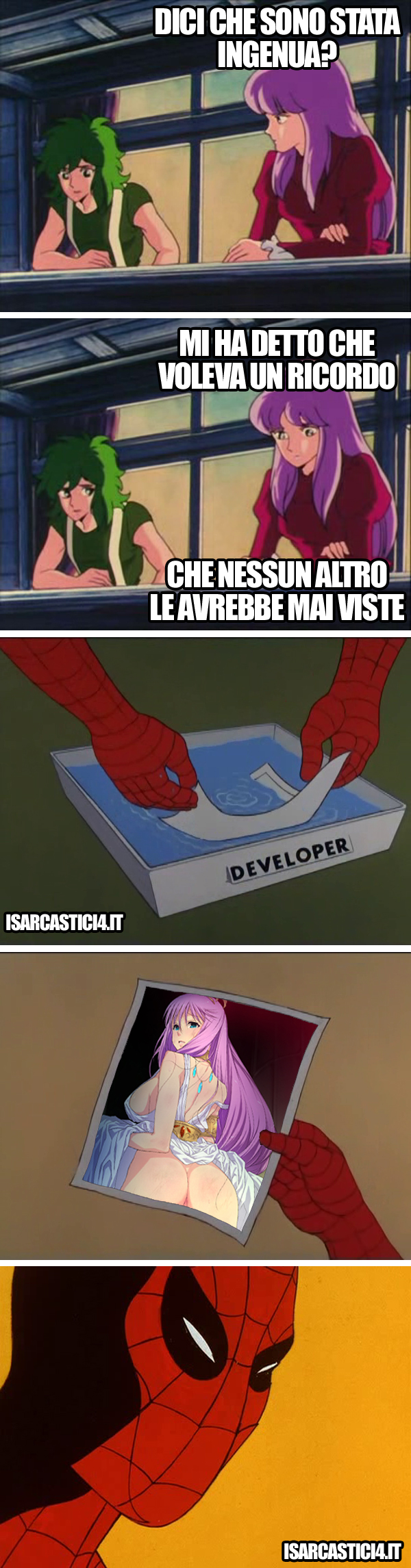 Cavalieri dello zodiaco & Spider-Man meme ita - Piccoli problemi di cuore