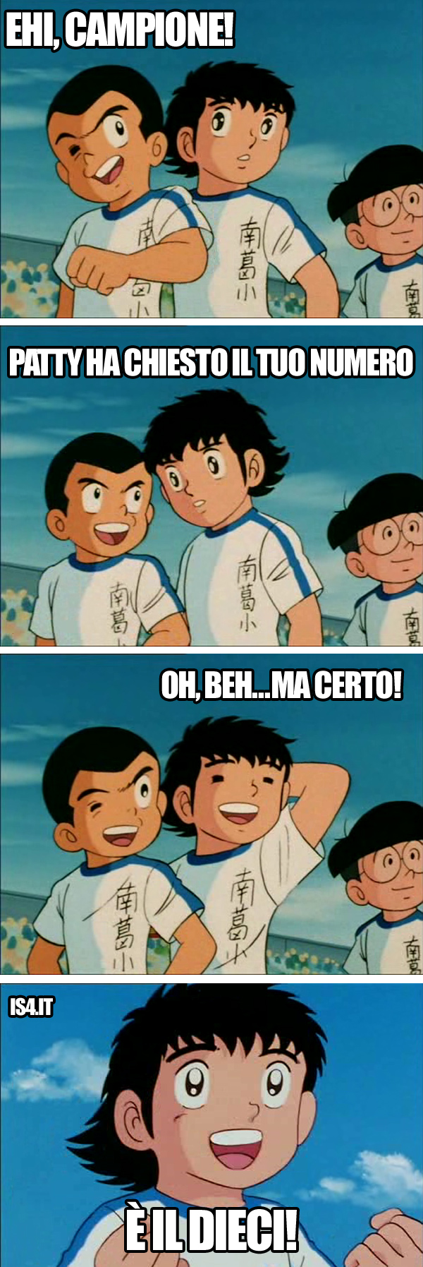 Holly & Benji, Capitan Tsubasa meme ita - Numero!