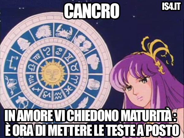 Meme ITA I ccavalieri dello zodiaco - L'oroscopo di Lady Isabel