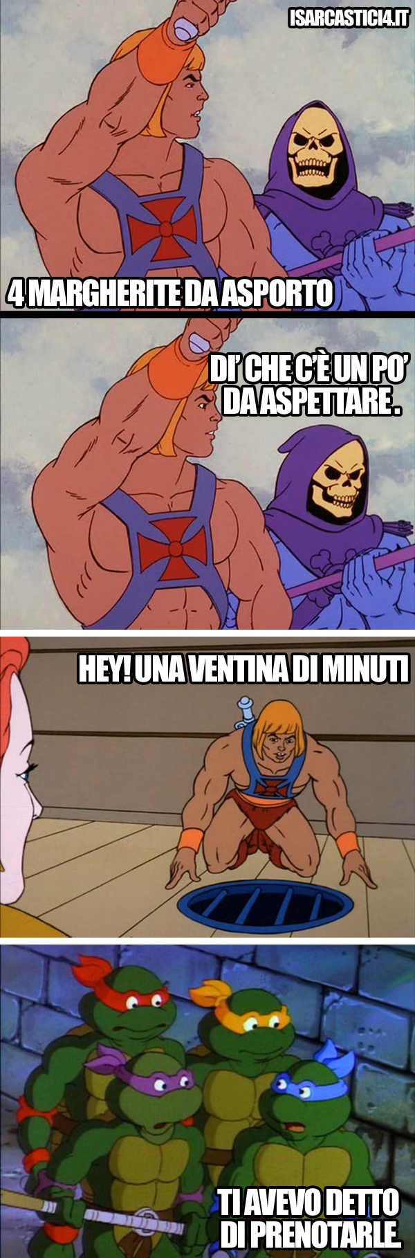 MOTU - Masters of the universe e TMNT - Teenage Mutant Ninja Turtles meme 