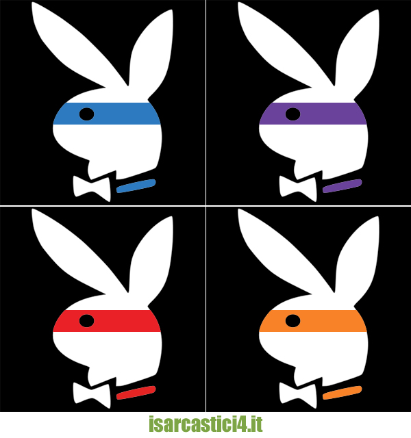 Playboy Logo - Teenage Mutant Ninja Turtles - Leo, Don, Raph & Mickey