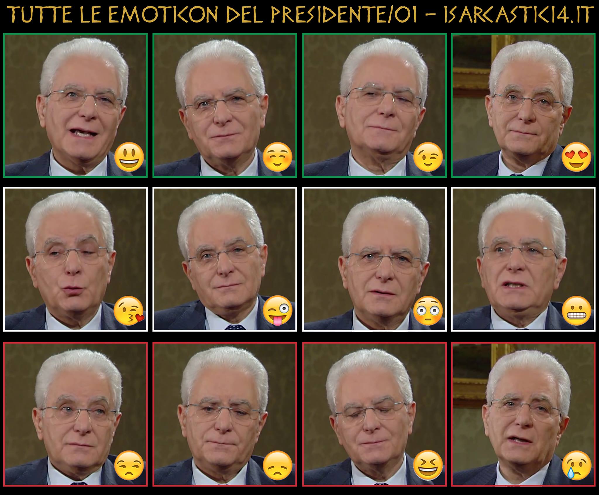 Tutte le emoticon del Presidente della Repubblica Mattarella - 01