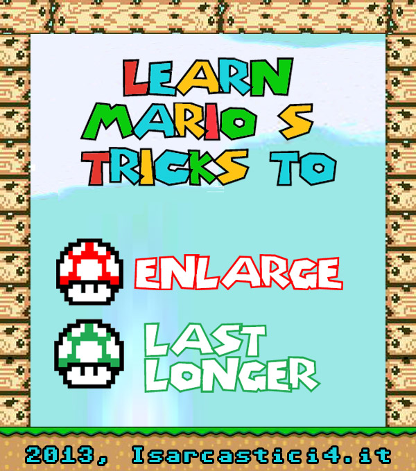 Super Mario Spam - tricks to enlarge your penis and last longer in bed