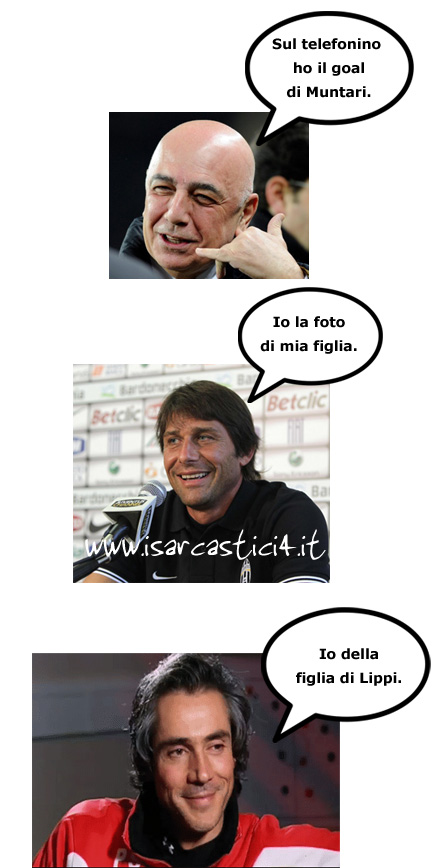Galliani e Conte: gol di Muntari e foto sul telefonino